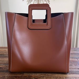 Staud Shirley Brown Leather Tote